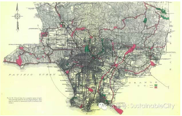 绿色规划|翡翠项链规划:洛杉矶都市圈的绿色空间规划