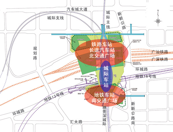 【规划设计】广州新塘站城市综合交通枢纽一体化规划设计