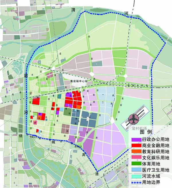 图10 公共服务设施规划图-西安国际港务区规划探析