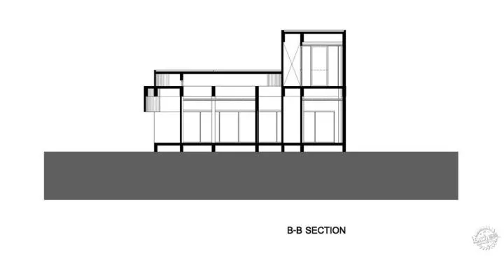 屋顶平面图/roof plan 北立面/north elevation 东立面/east elevation 南立面/south elevation 西立面/west elevation 剖面图/section a 剖面图/sect